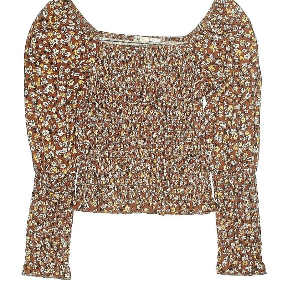 Mi Ami Youth Size 12 Floral Peasant Blouse